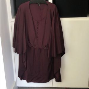 Elizabeth and James cape sleeve mini dress